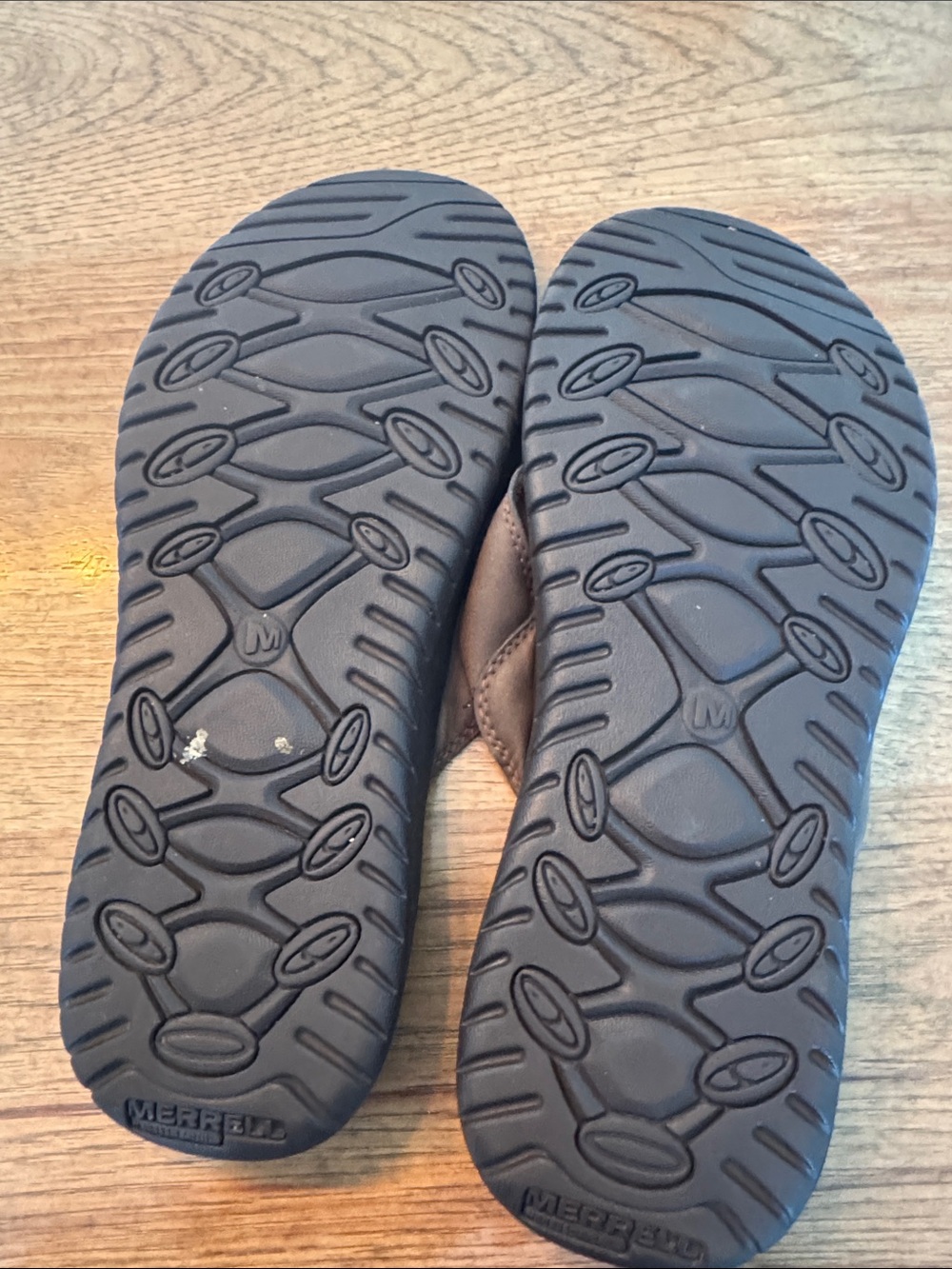 Merrell Men's Dark Brown Suede Flip-Flop Sandals - Picture 2 of 3
